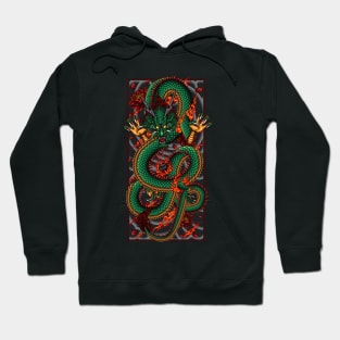 flying dragon chasing fireball Hoodie